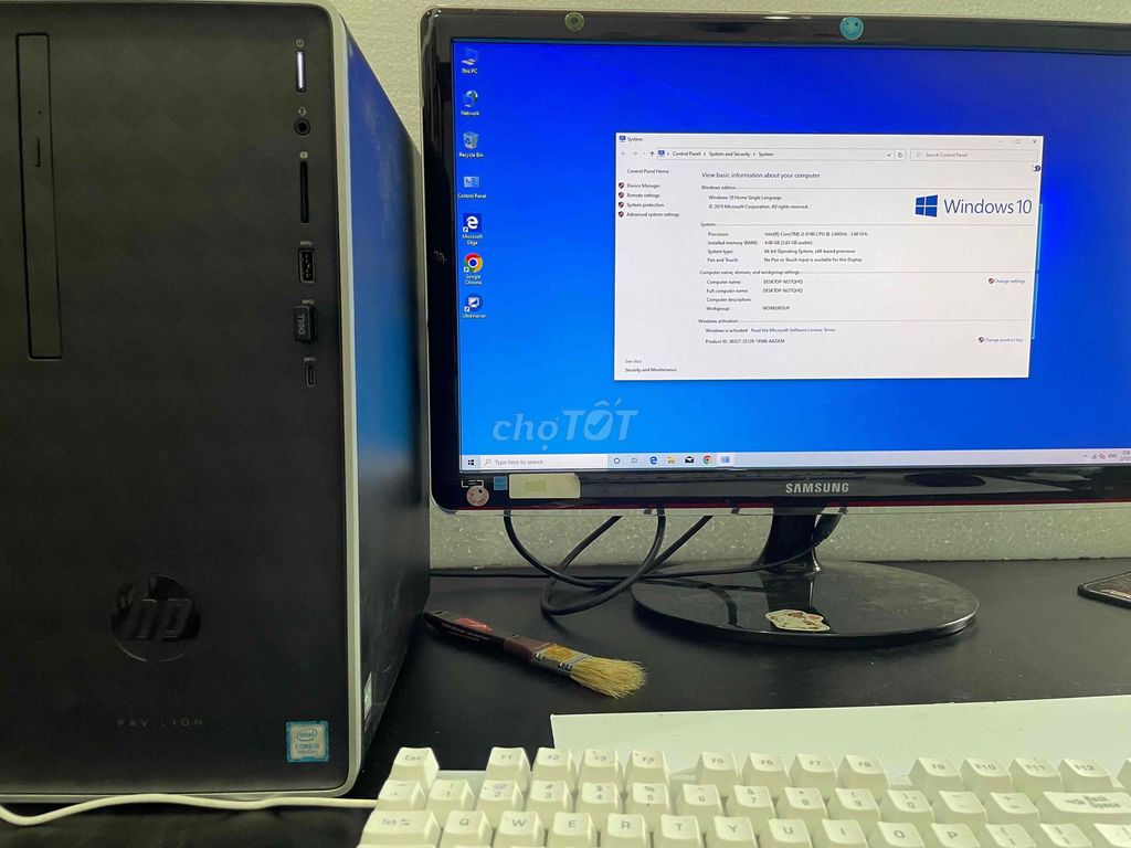 Máy tính HP i3 8100 Ram 4gb ssd NVMe 256gb màn 23”. Mua bán Máy tính để bàn tại Quận Bình Thuỷ Cần Thơ được đăng bởi Tin Học Minh Ngọc hình 1