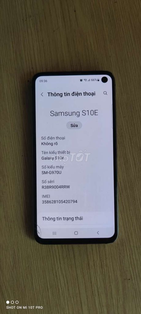 Samsung S10E 128GB Xám Đã sử dụng. Mua bán Điện thoại tại Thành phố Thủ Đức Tp Hồ Chí Minh được đăng bởi Thanhdo hình 1