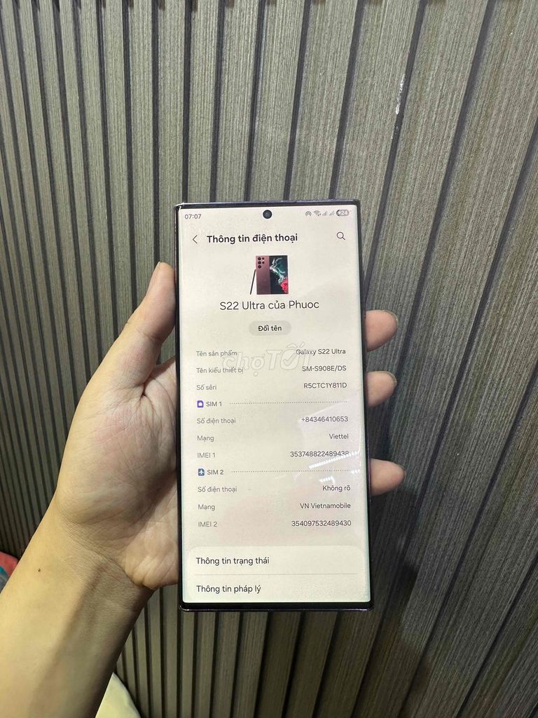 Samsung Galaxy S22 Ultra 128GB Màn hình lỗi loạn. Mua bán Điện thoại tại Quận 12 Tp Hồ Chí Minh được đăng bởi HP hình 1