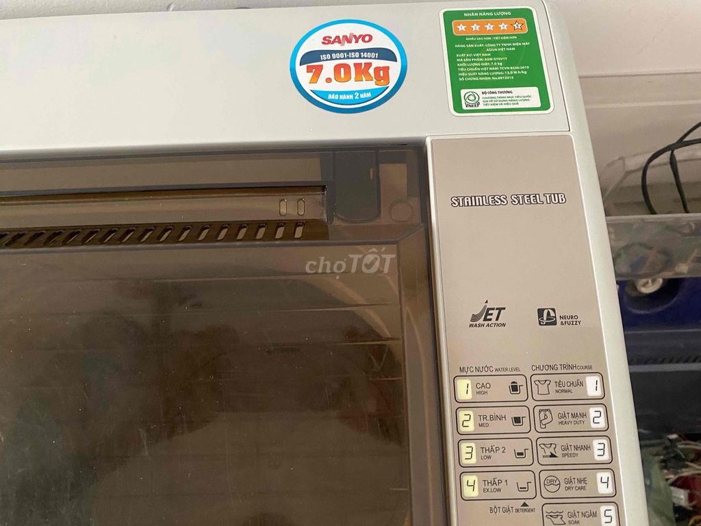 máy giặt sanyo 7kg còn tốt giặt vắt êm bán bh6t