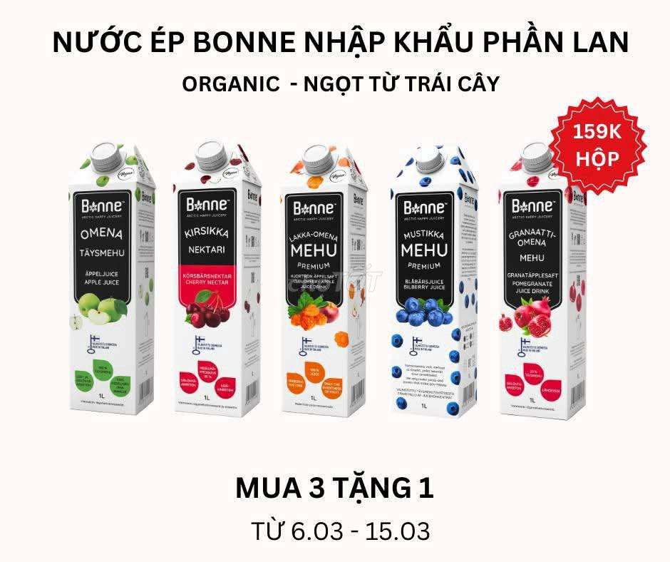 Nước ép bonne nhập khẩu phần lan mua 3 tặng 1