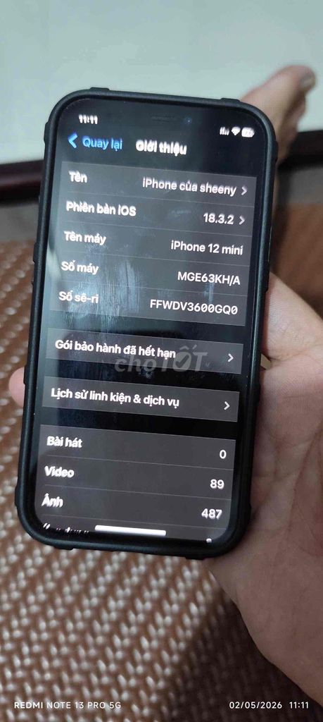 iPhone 12 mini 128GB Đen Đã qua sử dụng. Mua bán Điện thoại tại Quận Cẩm Lệ Đà Nẵng được đăng bởi NHH hình 1
