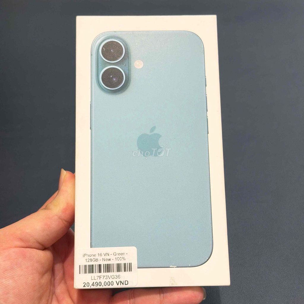 iPhone 16 VN 128GB Teal Mới 100%. Mua bán Điện thoại tại Quận Ninh Kiều Cần Thơ được đăng bởi Minh Phát hình 1