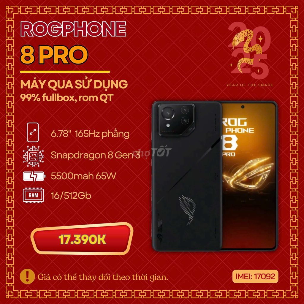 🔥ROG Phone 8 Pro 16/512GB Fullbox Rom QT