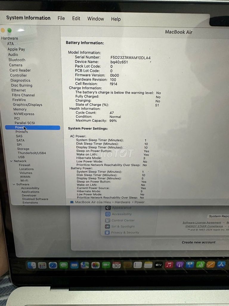 Apple Macbook Air M2 8GB/256GB Bạc. Mua bán Laptop tại Quận Gò Vấp Tp Hồ Chí Minh được đăng bởi Xuan Ngo hình 1