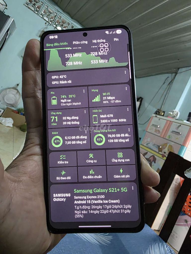 Samsung Galaxy S21+ 5G 128GB Đen 5G. Mua bán Điện thoại tại Thành phố Biên Hòa Đồng Nai được đăng bởi à há hình 1