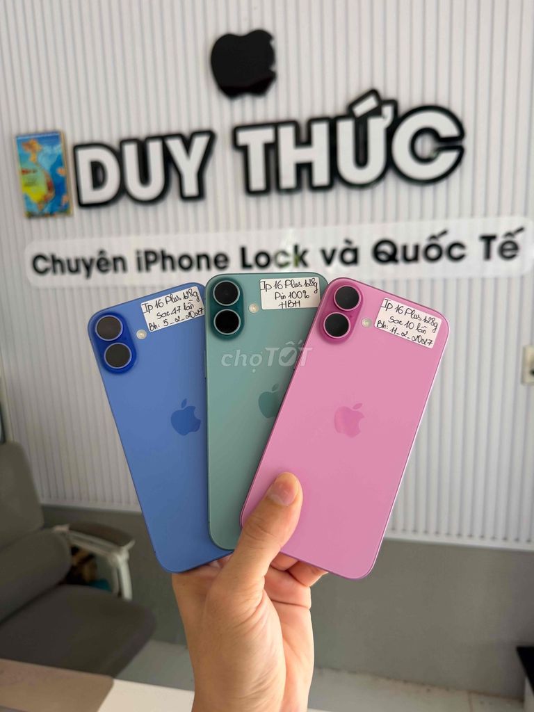 Apple iPhone 16 Plus 128GB Mỹ pin 100% zin đẹp 99%. Mua bán Điện thoại tại Quận Ninh Kiều Cần Thơ được đăng bởi Duy Thức chuyên iphone Lock Cần Thơ hình 1