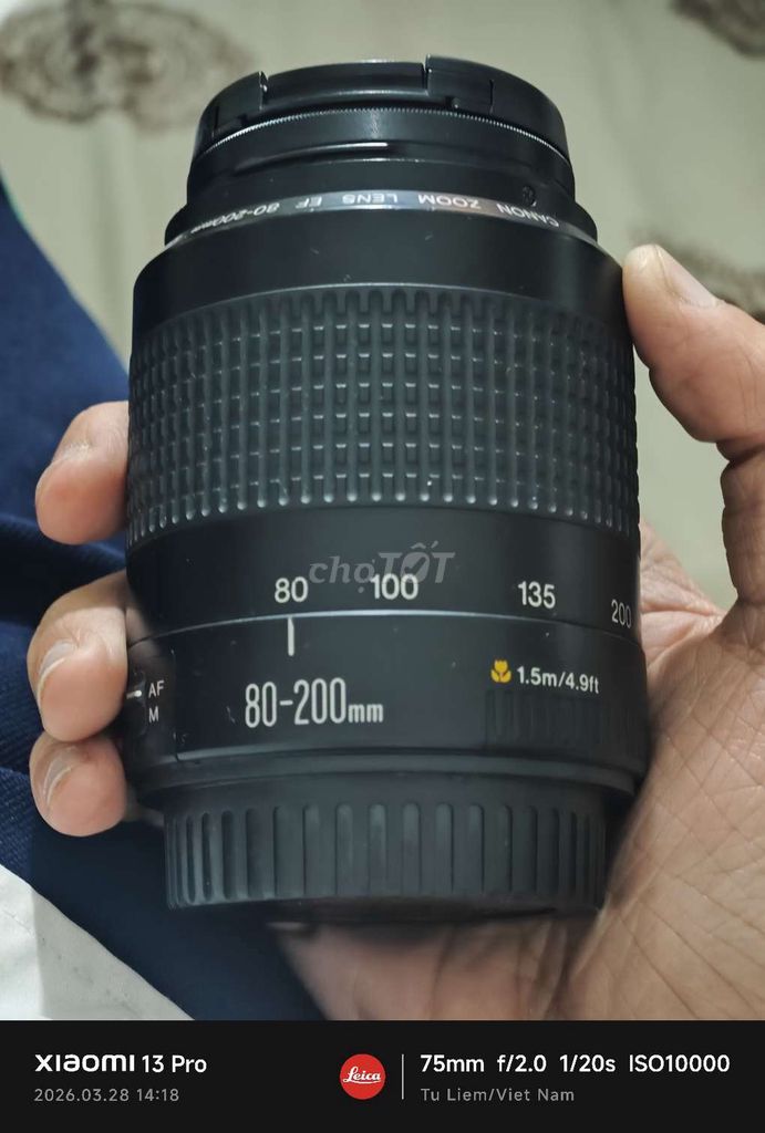 Ống kính Canon EF 80-200 USM Đen. Mua bán Máy ảnh, Máy quay tại Quận Bắc Từ Liêm Hà Nội được đăng bởi Nguyễn Minh hình 1