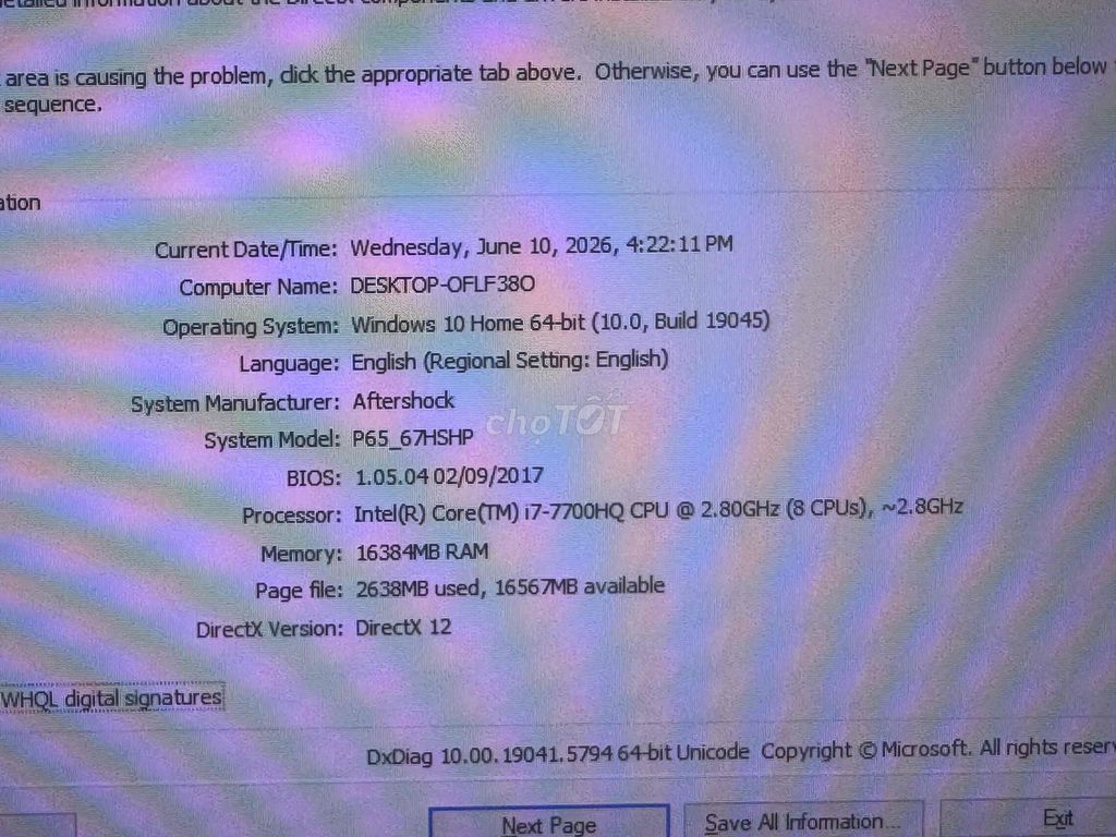 Aftershock P65_67HSHP i7 7700HQ 17.3 inch. Mua bán Laptop tại Quận 3 Tp Hồ Chí Minh được đăng bởi Lê Phú An hình 1