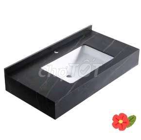 BỘ TỦ CHẬU LAVABO ÂM BÀN ĐÁ ĐEN CAO CẤP