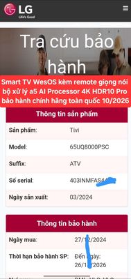 TV 4K LG 65UQ8000 65in Giọng Nói Bảo Hành 10/2026. Mua bán Tivi, Âm thanh tại Quận 8 Tp Hồ Chí Minh được đăng bởi Nguyen nguyen
