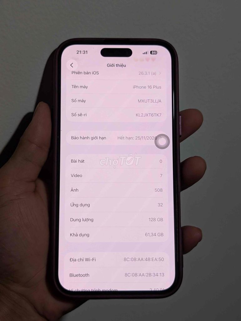 iPhone 16 Plus 128GB Đen Quốc tế. Mua bán Điện thoại tại Thị Xã Buôn Hồ Đắk Lắk được đăng bởi Táo Khuyết hình 1