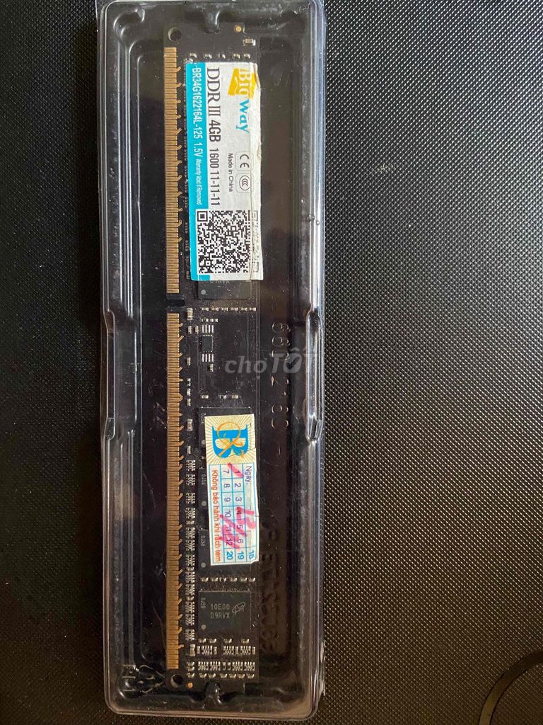RAM BioWay 4GB DDR3 1600MHz. Mua bán Linh kiện (RAM, Card...) tại Thành phố Huế Thừa Thiên Huế được đăng bởi Gia Cát hình 1