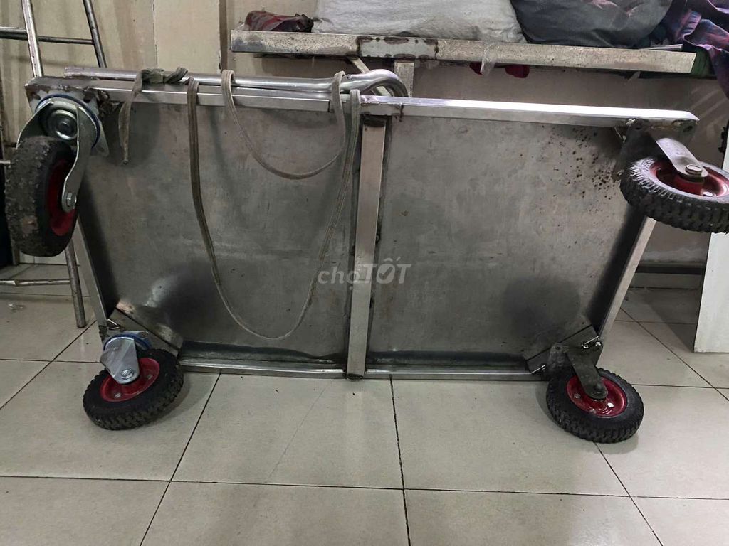 [THANH LÝ] XE ĐẨY HÀNG INOX DÀY DẶN 1M2 X 80CM. Mua bán Đồ chuyên dụng, Giống nuôi trồng tại Quận Gò Vấp Tp Hồ Chí Minh được đăng bởi TOMI hình 1