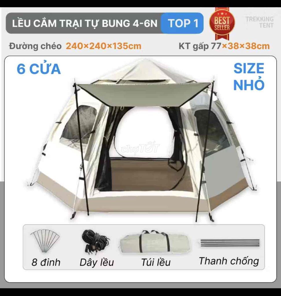 Lều cắm trại 4-6 người mới. Mua bán Đồ thể thao, Dã ngoại tại Quận Nam Từ Liêm Hà Nội được đăng bởi Hiệp hình 1