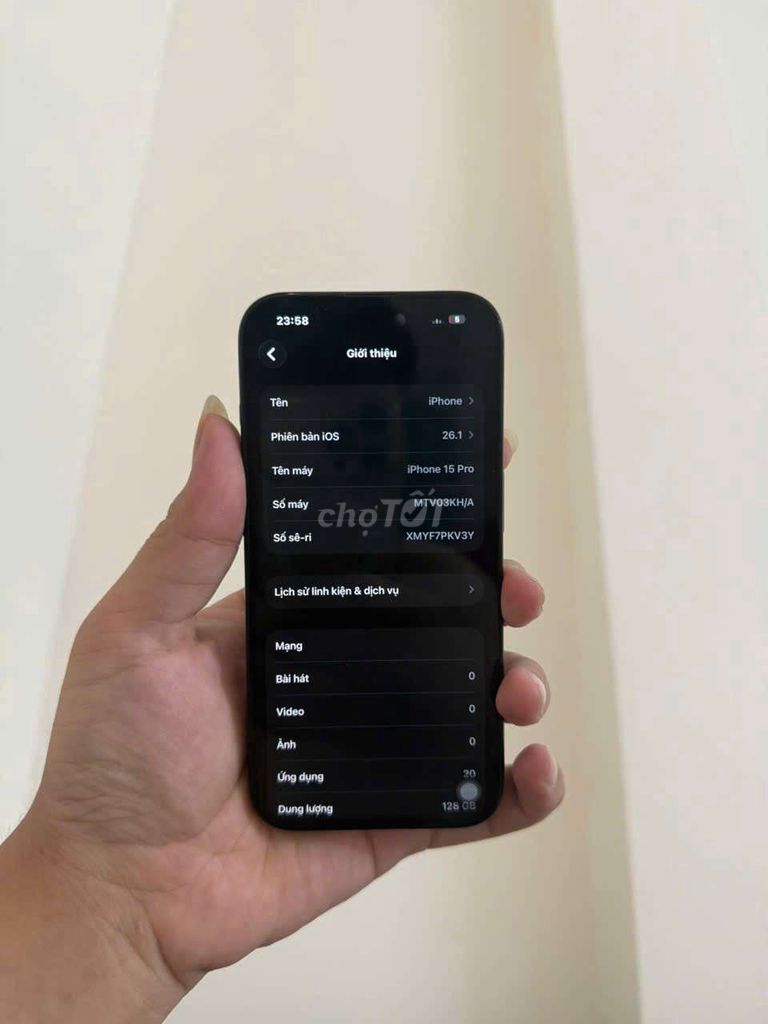 Apple iPhone 15 Pro 128GB Xanh. Mua bán Điện thoại tại Quận Hà Đông Hà Nội được đăng bởi Tiến Dũng hình 1