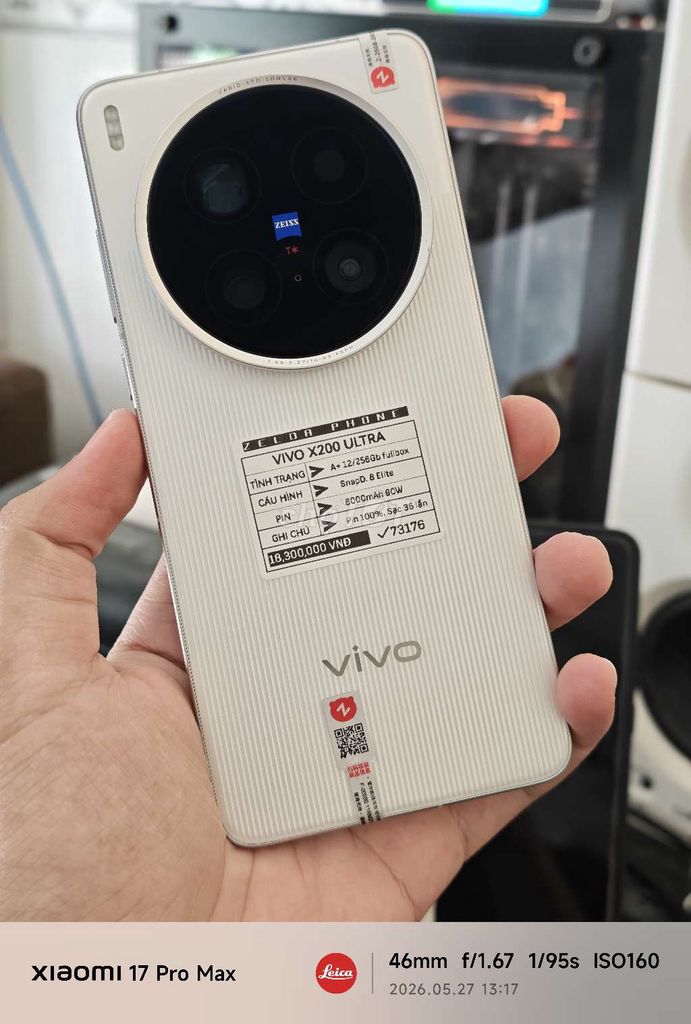 Vivo X200 Ultra 256GB Trắng Fullbox Pin 100. Mua bán Điện thoại tại Quận Ninh Kiều Cần Thơ được đăng bởi Zelda Phone hình 1