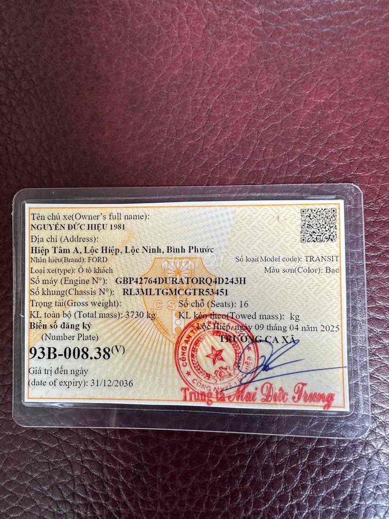 Ford Transit 16 chỗ đời 2016 chính chủ. Mua bán Ô tô tại Quận 12 Tp Hồ Chí Minh được đăng bởi A Kha hình 9
