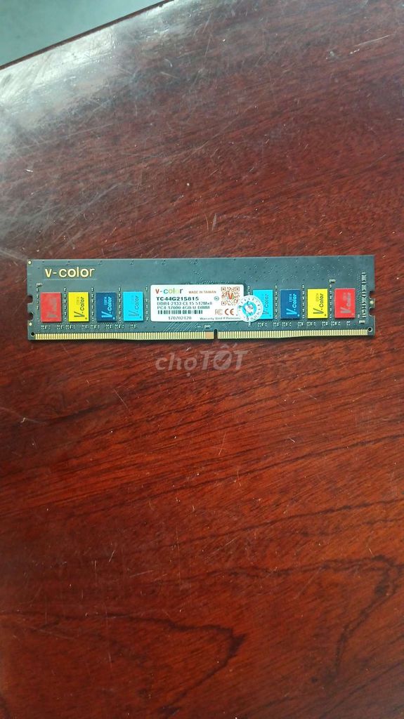 RAM V-Color VC4G6215815 4GB DDR4 2133MHz Đen. Mua bán Linh kiện (RAM, Card...) tại Thành phố Tân An Long An được đăng bởi VŨ TRỌNG HIẾU hình 1