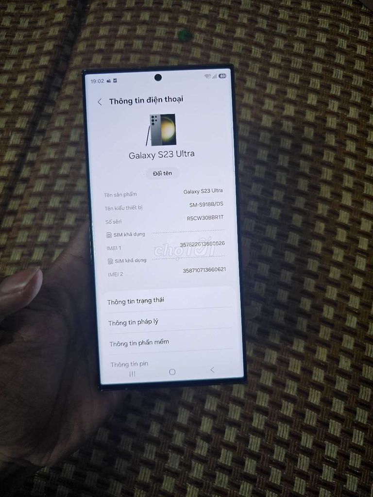 Samsung S23 Ultra VN 512GB Xanh rêu 99%. Mua bán Điện thoại tại Quận Hà Đông Hà Nội được đăng bởi minh nguyễn hình 1