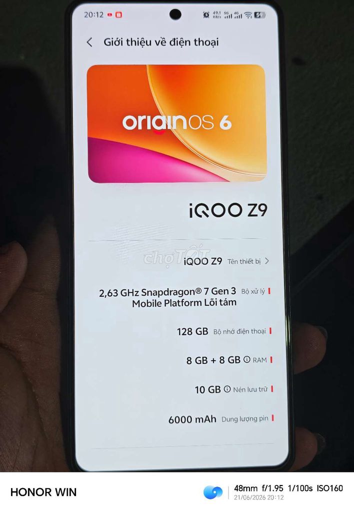 iQOO Z9 128GB Đen Snapdragon 7 Gen 3. Mua bán Điện thoại tại Thành phố Biên Hòa Đồng Nai được đăng bởi tuấn  hình 1