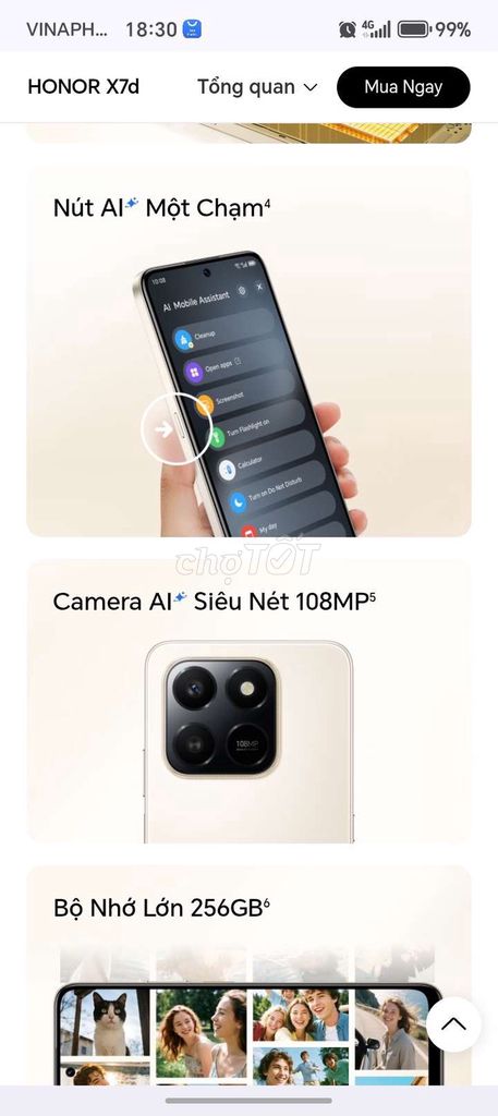 Honor 7D 8GB/256GB. Mua bán Điện thoại tại Quận Bình Thạnh Tp Hồ Chí Minh được đăng bởi Oi Anh hình 1