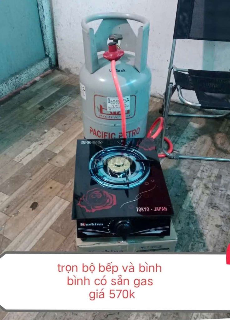 Bếp đơn và bình có gas ,570k