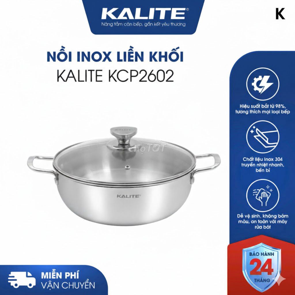 Nồi inox KALITE KCP2602 26cm. Mua bán Dụng cụ nhà bếp tại Quận Hà Đông Hà Nội được đăng bởi Thương Thanh hình 1