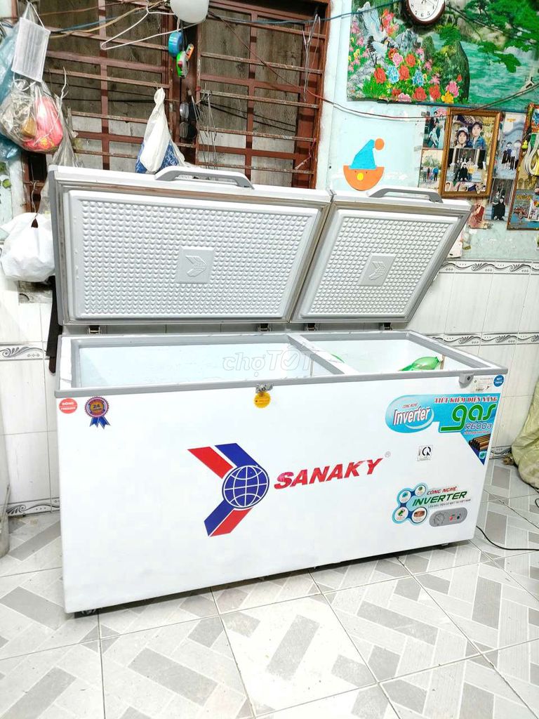 Tủ đông mát Sanaky 680 lít, inverter, 1 đông 1 mát