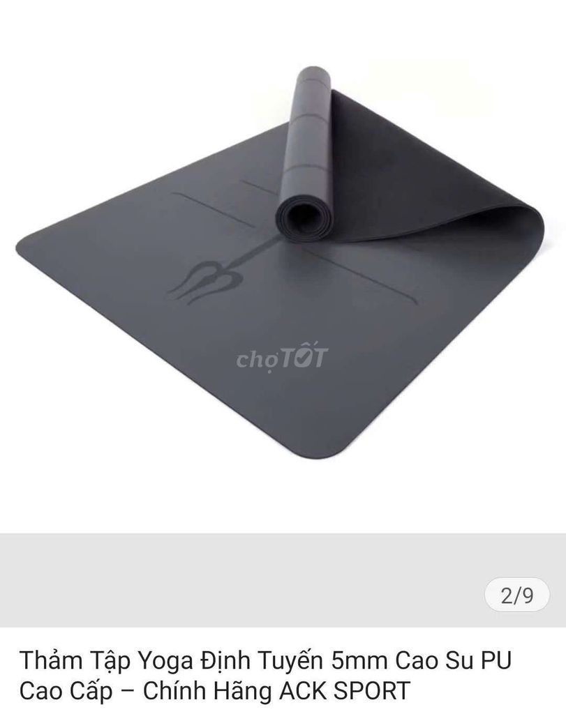 Thảm tập Yoga ACK SPORT 5mm Đen. Mua bán Đồ thể thao, Dã ngoại tại Thành phố Tây Ninh Tây Ninh được đăng bởi Nhân  hình 1
