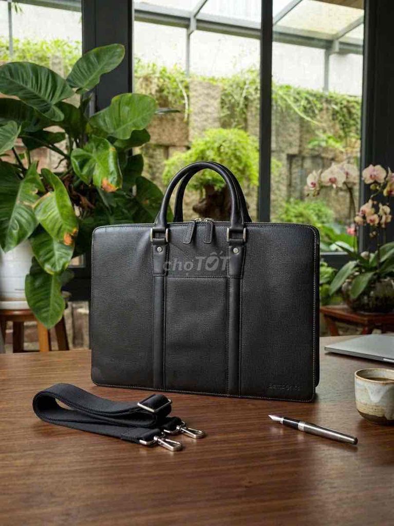 Cặp xách Samsonite Đen 39x29x7 cm. Mua bán Túi xách tại Huyện Nhà Bè Tp Hồ Chí Minh được đăng bởi túi xách nam nữ đồ si da thật hình 1