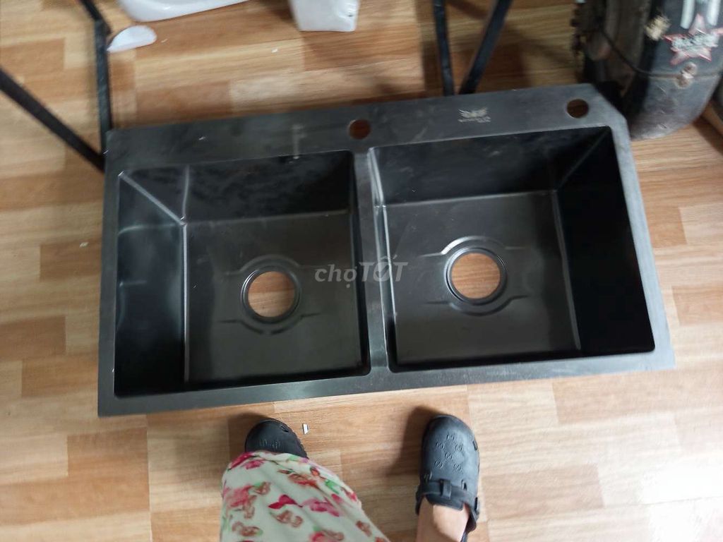 Chậu rửa bát Inox 304 2 hố. Mua bán Thiết bị vệ sinh, nhà tắm tại Quận Đống Đa Hà Nội được đăng bởi tk 681 hình 1