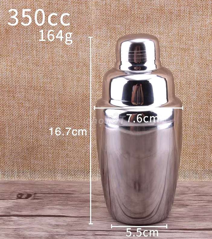 Bình lắc inox pha chế 350ml cao cấp