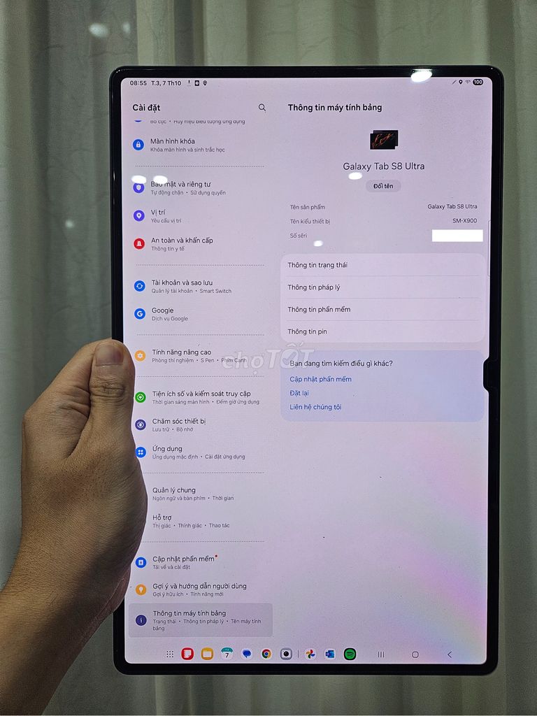 Samsung Tab S8 Ultra kèm bút S-pen không lỗi lầm. Mua bán Máy tính bảng tại Quận Hoàng Mai Hà Nội được đăng bởi Đăng Huy hình 1