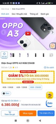 Oppo A3 Mới 100% - Bảo Hành Dài Hạn. Mua bán Điện thoại tại Thành phố Dĩ An Bình Dương được đăng bởi thanh
