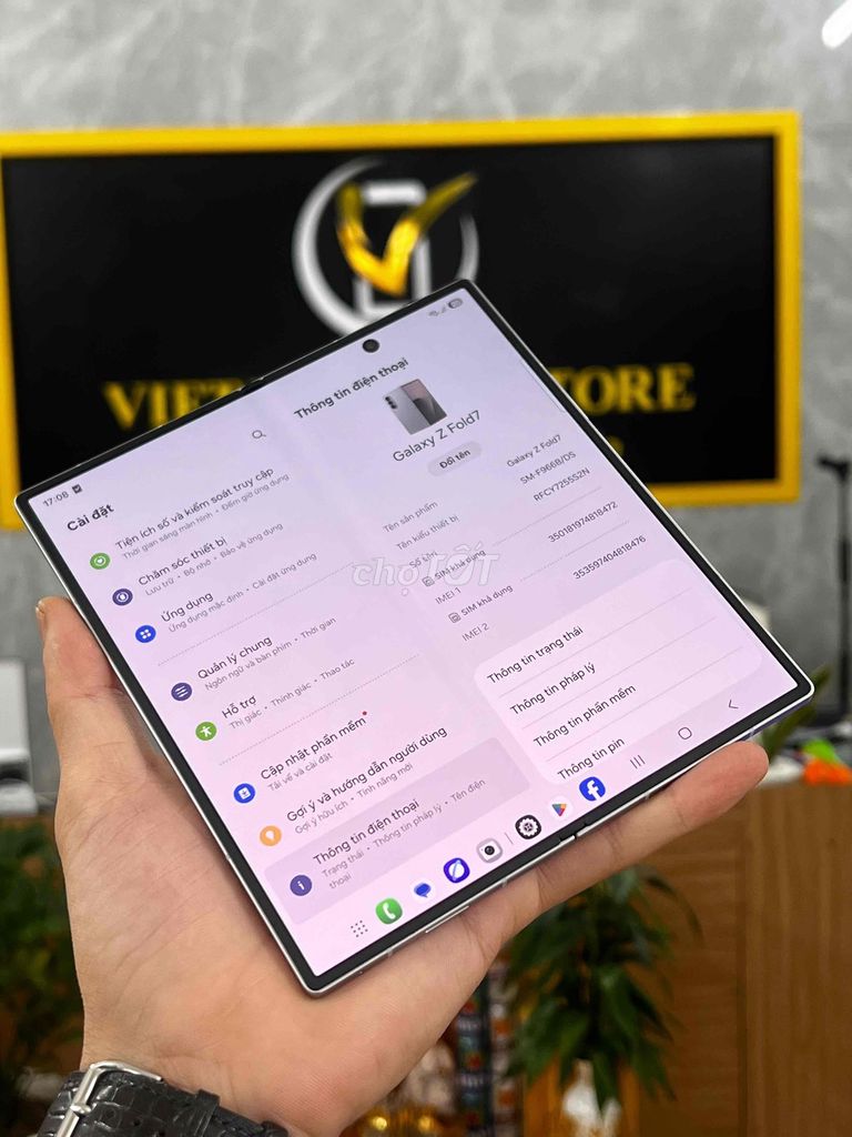 Samsung Galaxy Z Fold 7 Việt Nam! zin đẹp nét. Mua bán Điện thoại tại Quận Thanh Khê Đà Nẵng được đăng bởi Vietphones Store 16 Kỳ Đồng hình 1