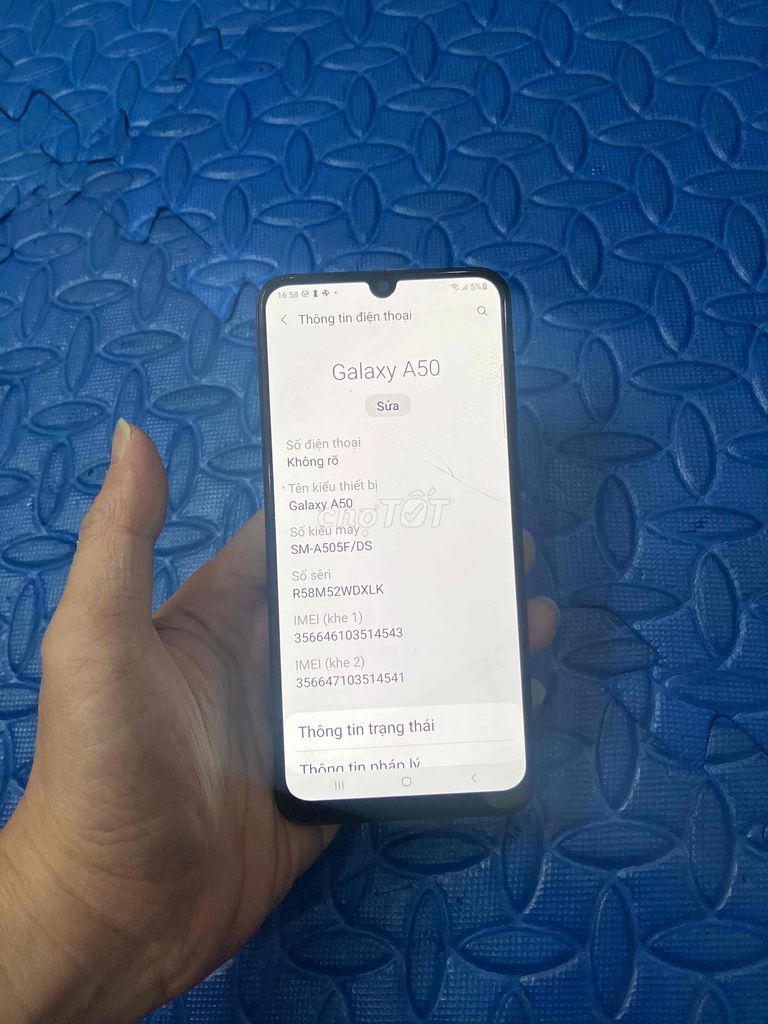 Bán Samsung A50 zin màn zin nứt nhẹ. Mua bán Điện thoại tại Quận Hà Đông Hà Nội được đăng bởi Mạnh Mobile hình 1