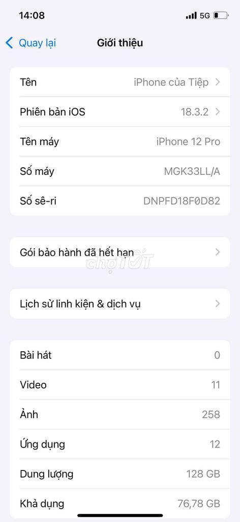 Apple iPhone 12 Pro 128GB Vàng. Mua bán Điện thoại tại Quận 12 Tp Hồ Chí Minh được đăng bởi Tiệ hình 1