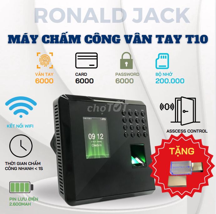 Máy chấm công vân tay Ronald Jack T10