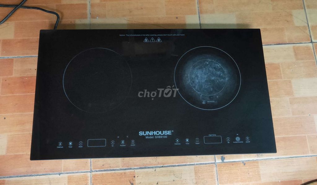 Bếp từ đôi SUNHOUSE SHB9100 Đen. Mua bán Bếp, lò, đồ điện nhà bếp tại Quận Long Biên Hà Nội được đăng bởi Phạm Hưng  hình 1