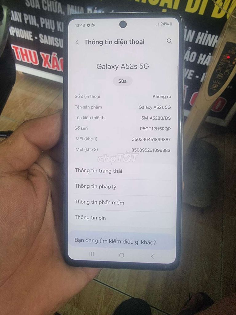 Samsung Galaxy A52s 5G 8GB/128GB Xanh 95%. Mua bán Điện thoại tại Thành phố Vũng Tàu Bà Rịa - Vũng Tàu được đăng bởi sơn vũng tàu hình 1