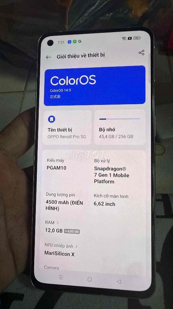 Oppo Reno 8 Pro 5G 256GB Vàng. Mua bán Điện thoại tại Quận 3 Tp Hồ Chí Minh được đăng bởi Bảo Hoàng hình 1
