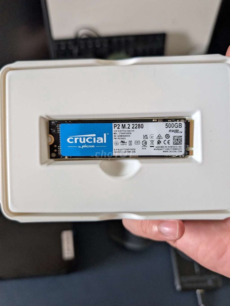 Ổ cứng SSD Crucial P2 500GB M.2 NVMe PCIe Gen 3. Mua bán Linh kiện (RAM, Card...) tại Quận Đống Đa Hà Nội được đăng bởi Phạm Trung Kiên  hình 1