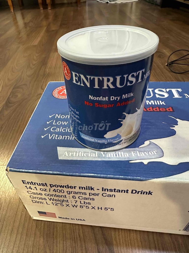 Sữa bột Entrust Vanilla 400g. Mua bán Đồ ăn, thực phẩm và các loại khác tại Quận Tân Bình Tp Hồ Chí Minh được đăng bởi Minh Quang hình 1