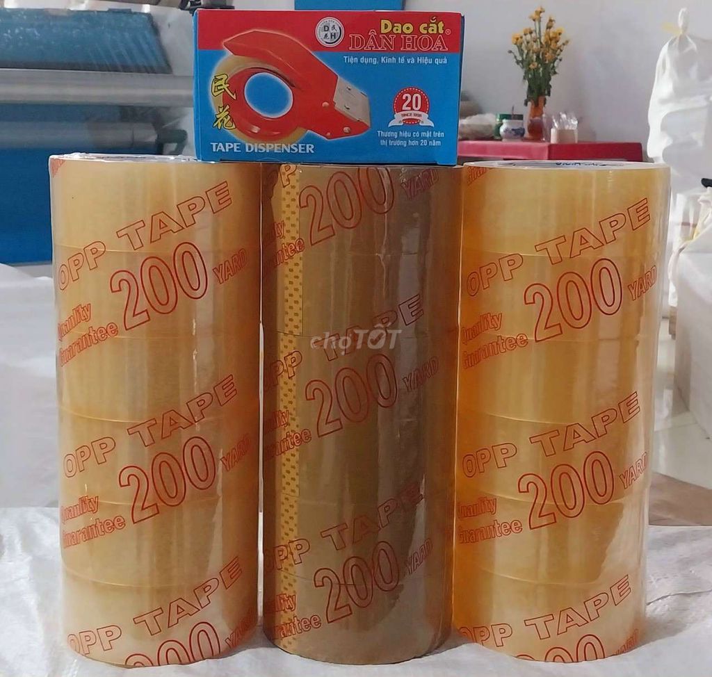 Băng keo trong đục 200ya nặng 2kg giá tốt