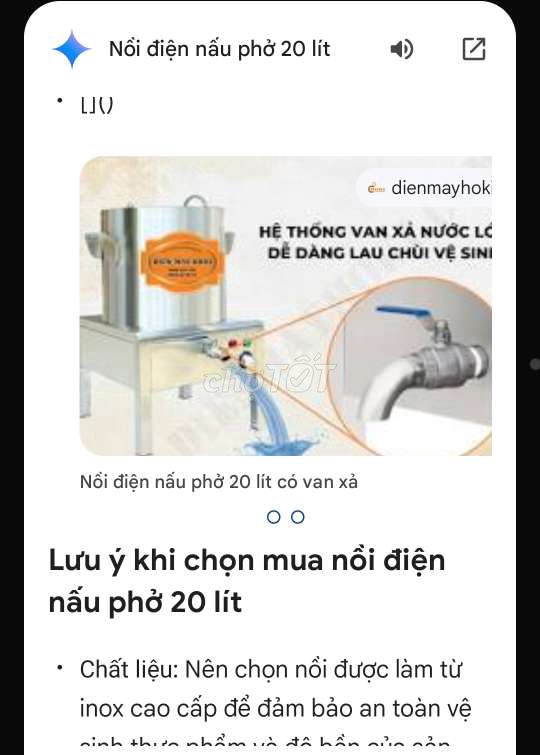 Nồi điện 20lit nấu phở/nước sâm...