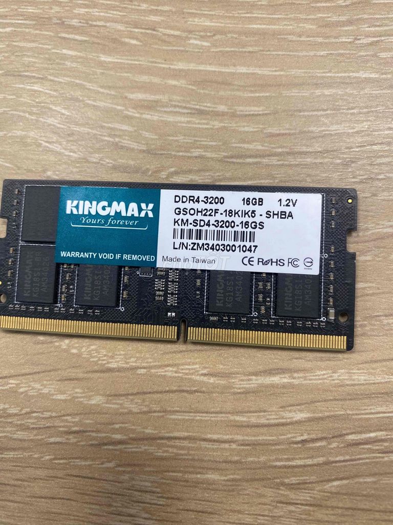 RAM Kingmax DDR4 16GB 3200MHz. Mua bán Linh kiện (RAM, Card...) tại Thị xã Phú Mỹ Bà Rịa - Vũng Tàu được đăng bởi Nhã Hân hình 1