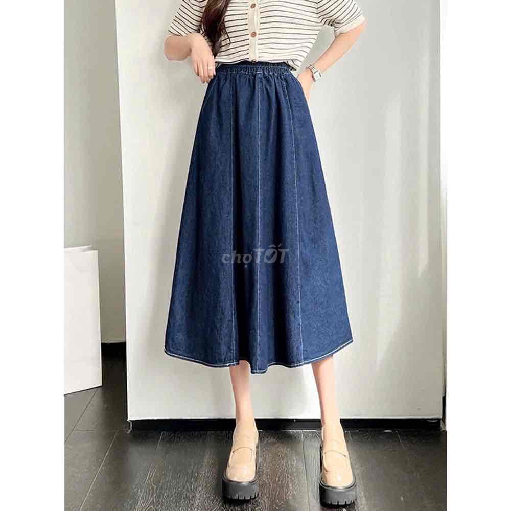 Thanh lý Chân váy jean dưới 55kg nữ xanh đậm. Mua bán Quần áo tại Huyện Chương Mỹ Hà Nội được đăng bởi Nguyễn Minh Nguyệt hình 1