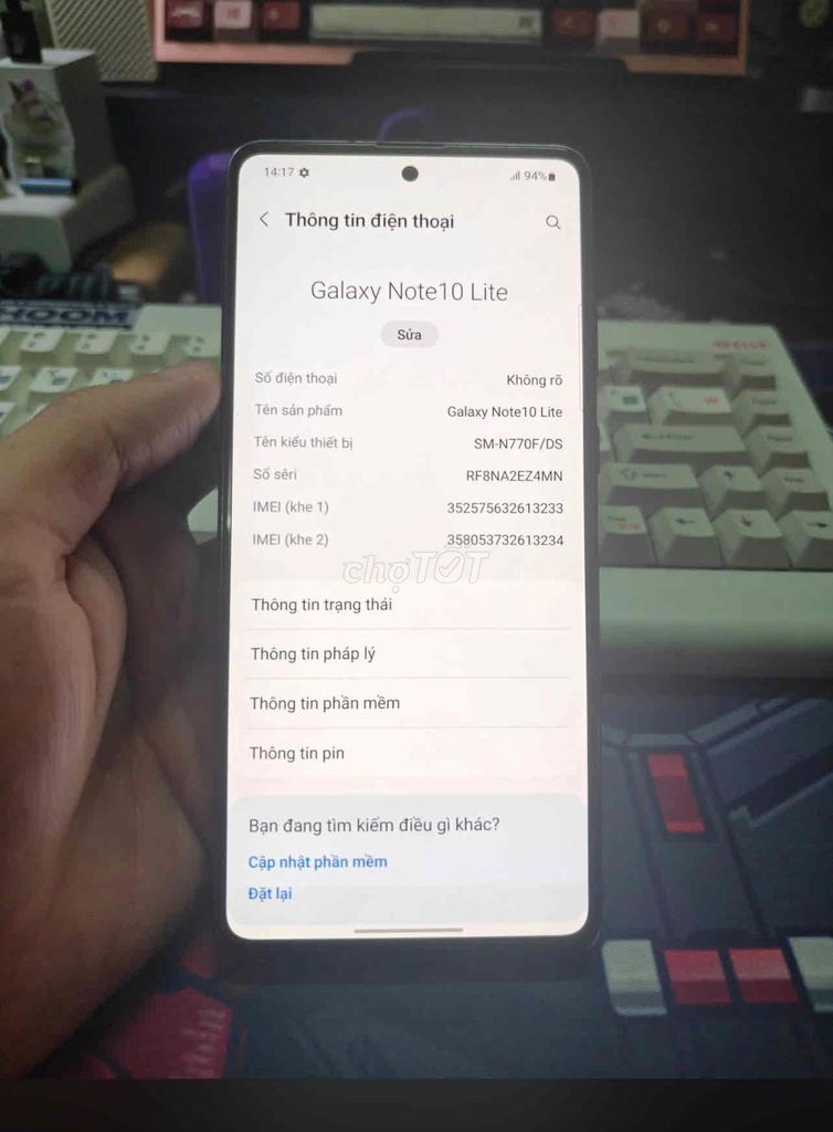 Samsung Note 10 Lite 8GB 128GB mạnh mẽ. Mua bán Điện thoại tại Quận Thanh Xuân Hà Nội được đăng bởi Anh Đức hình 1