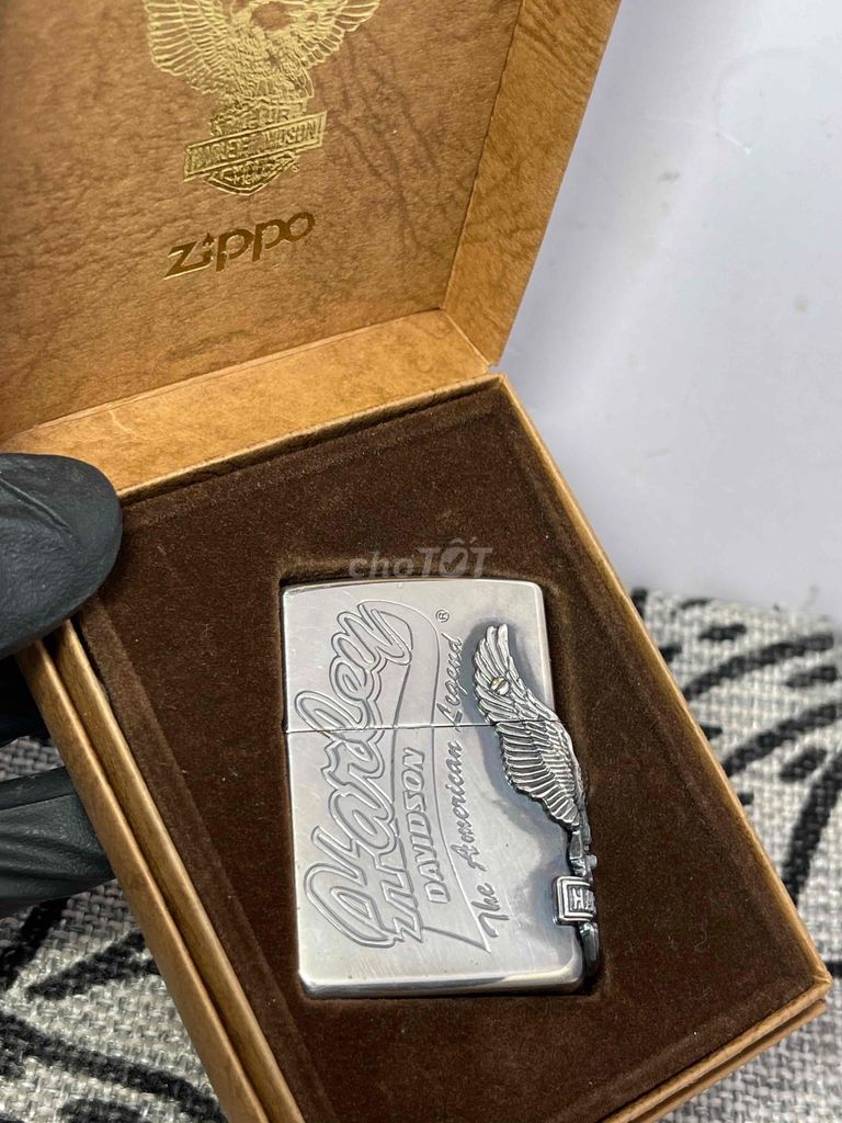 Bật lửa Zippo Harley-Davidson Mạ bạc Mới